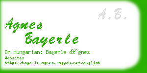 agnes bayerle business card